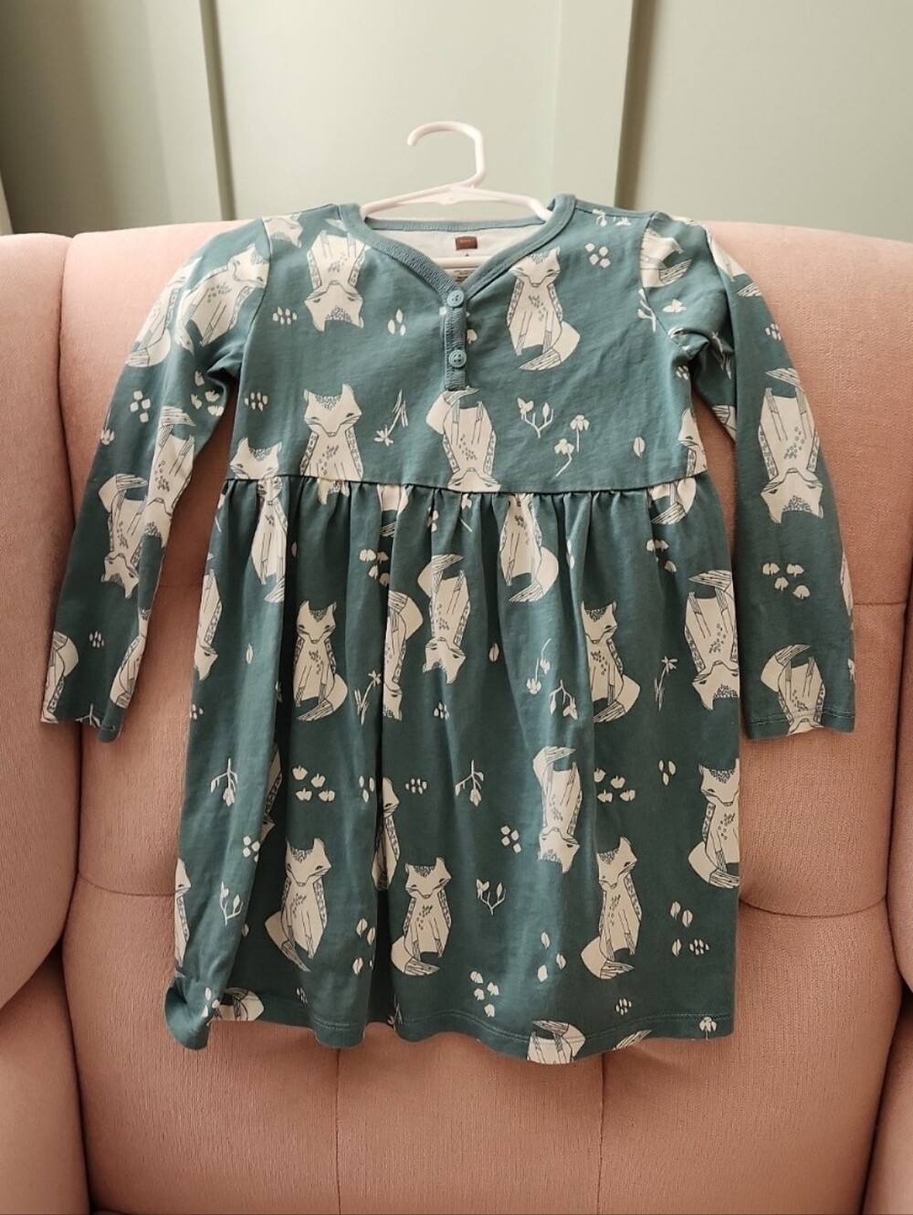 Tea Collection long sleeves winter Fall Woodland Woodlands fox dress 4 or 4t
